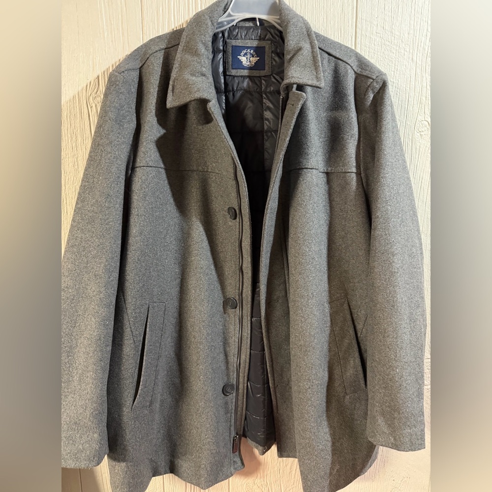 Elegant Men's Gray Trench Coat